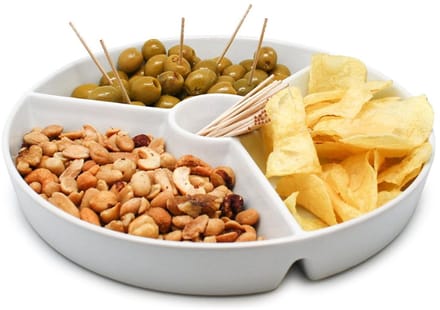 CLVP® Serveerschaal met Vakjes - Serveerschaal - Tapasschaal - Wit