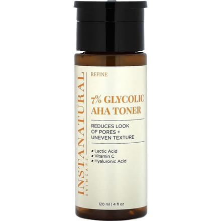 InstaNatural, Tonique AHA Glycolique à 7%, 4 fl oz (120 ml) white