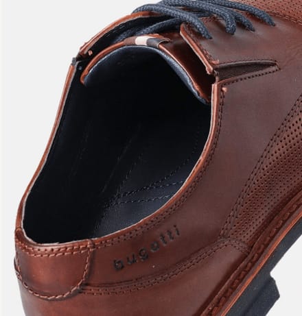 Bugatti Heren Veterschoen | Cognac | Maat: 43