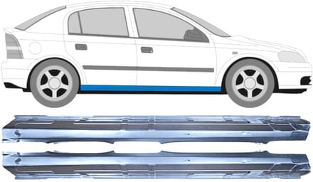 Volledige dorpel voor Opel Astra G 1998-2009 / Links + Rechts / Set