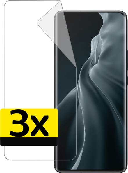 Screenprotector - Folie Geschikt voor Xiaomi Mi 11 - 3 Stuks - Ultra Clear - Bescherm Folie - Soft TPU - Screen Protector