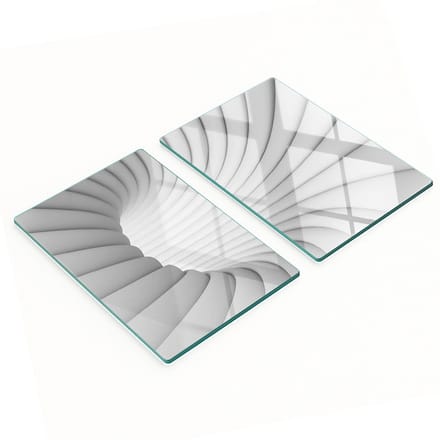 Keukenplanken van gehard glas met abstracte tunnelafbeeldingen, 2x40x52 cm