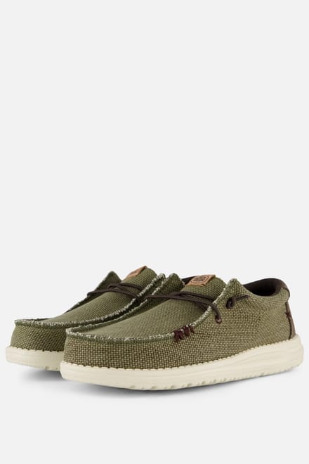 Hey Dude Wally Braided instappers groen - Maat 48