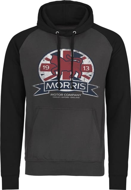 Morris Motor Co. England Baseball Hoodie donkergrijs-zwart