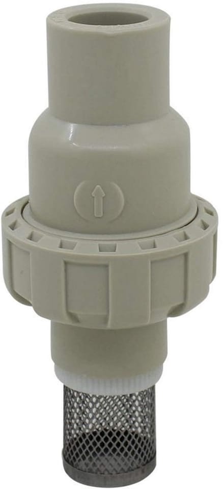 Allecto - Voetklep - Pvc Voetklep met Filter - Binnenmaat 40mm