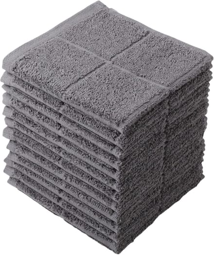 Zeer absorberende vaatdoeken - 12 stuks - grijs - 100% katoen