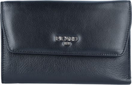 PICARD Leren Portemonnee Bingo Flap Wallet Black Zwart