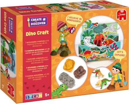 Jumbo - Create & Discover - Dino Craft - Knutselpakket - Creatief - Vanaf 5 jaar