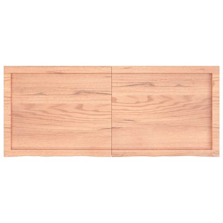 vidaXL - Tafelblad - 120x50x(2-4)cm - behandeld - massief - eikenhout - lichtbruin