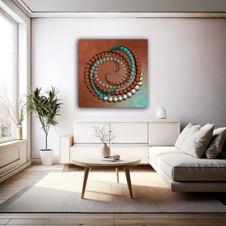 Artby - Decoratieve canvas print - Sand Pearls - 80 x 80 cm - Made and signed by Anne