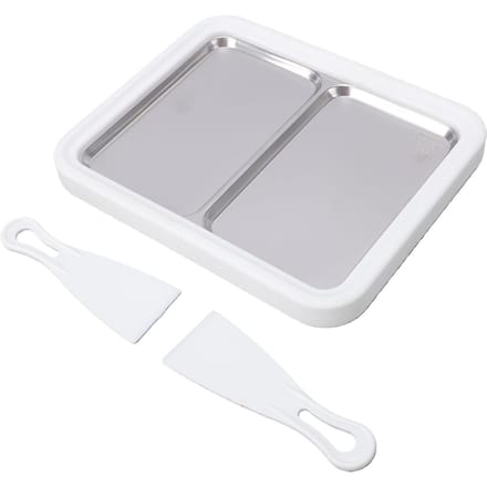 Rolijs Maker 304 Roestvrij Staal IJsdroom Rolbak met Dubbele Pan voor Zelfgemaakte DIY L white
