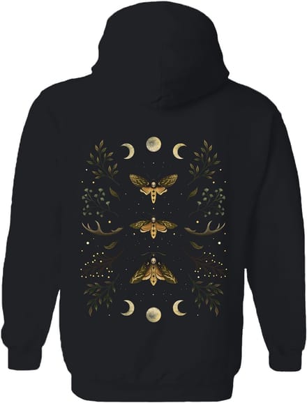 Mot Deaths Head Moth The Coloured House Hoodie M