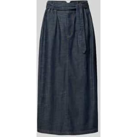 jeansrok van lyocellmix met strikceintuur model 'EDMEA'