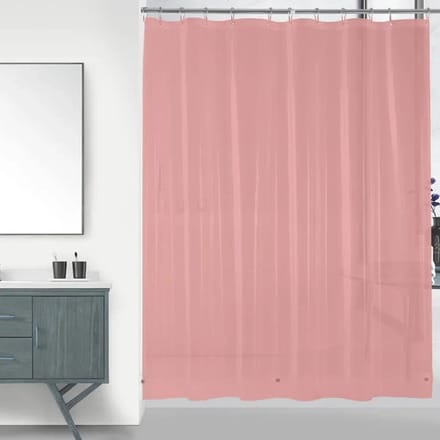 Rideau de douche transparent imperméable avec doublure anti-moisissure et crochets, décoration de salle de bain en PEVA white