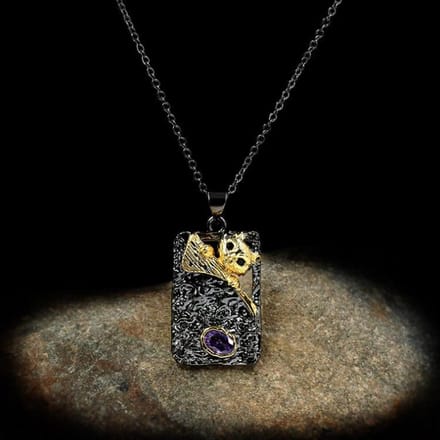 Noir Or Deux tons Trois pièces Accessoires Gothique Sombre Mignon Chaton Bague Collier Boucles d'oreilles black
