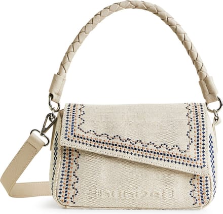 Desigual Handtas Schoudertas Bols Regasita Hand Bag Lino Beige