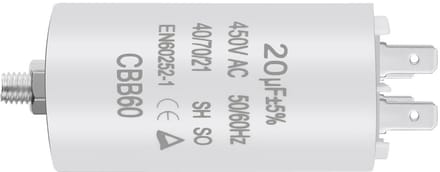Motorcondensator CBB60 20μF 450V voor elektromotoren en zwembadpompen