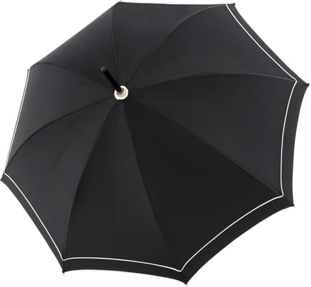 Doppler Manufaktur Kristallen Stick Paraplu 91 cm - 98cm Diameter - schwarz ecru