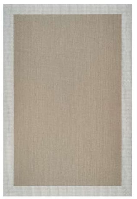 Storesdeco Premium vinyl vloerkleed, antislip, binnen/buiten – beige Wit,60 x 200 cm