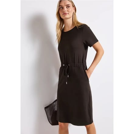 Jersey jurk met trekkoord