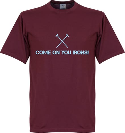 Come On You Irons T-shirt - Bordeaux Rood - XXL