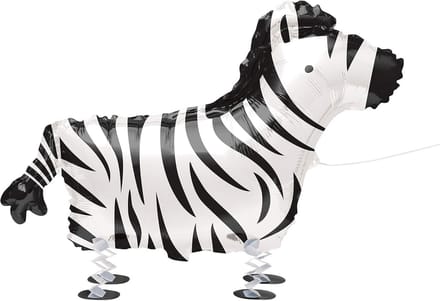 Grote Loopbare Zebra Folieballon voor Feest en Decoratie - 76 cm