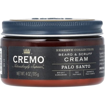 Cremo, Reserve Collection, Beard and Seed Coat Cream, Palo Santo, 4 oz (113 g) gray
