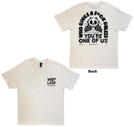 Architects - Whiplash Who Gives A Fuck Heren Tshirt - S - Creme