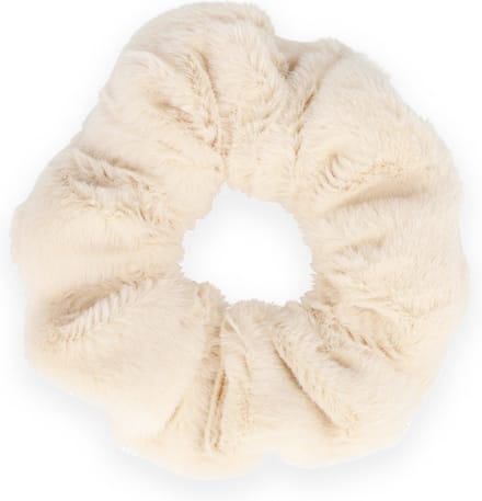 Lajetti - Fluffy scrunchie Beige - Haarwokkel Haarelastiek
