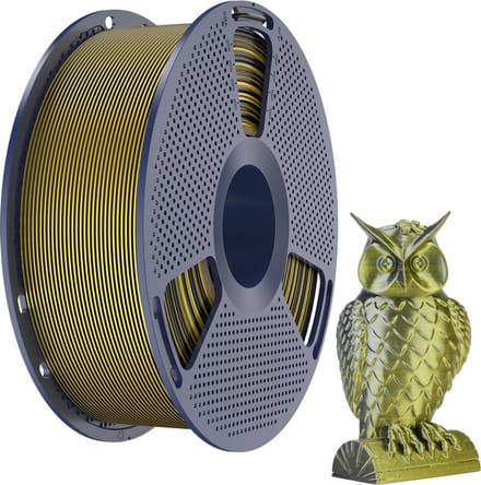 SUNLU PLA+ Silk Dual Color Zwart Goud Filament 1,75mm – 1kg