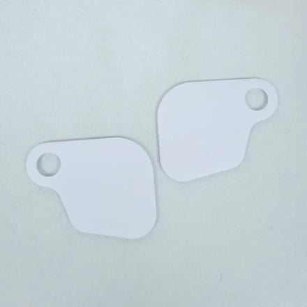 Paar antislip tankgripstickers wit R&G voor motor Triumph 800 Tiger
