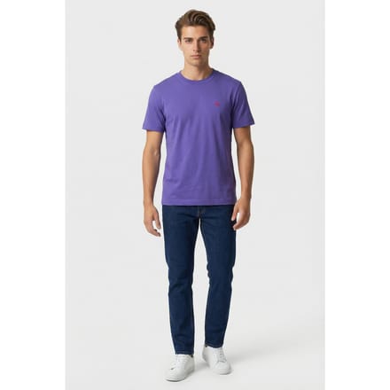 Calvin Klein Ss Easy Monogram Tee Purple Opulence Taglia: XXL | Magliette basic Outlet | Uomo | Viola