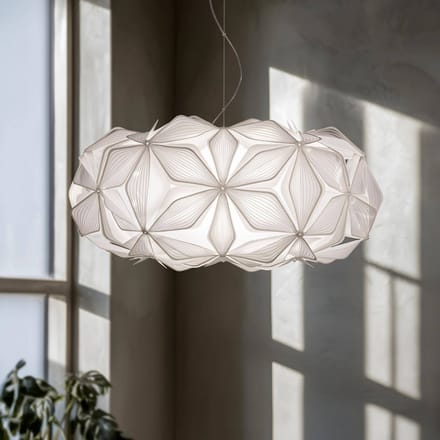 Slamp Hanglamp C'EST LA VIE, wit/transparante kabel, Ø 53 cm