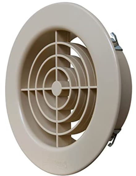 Rond Ventilatierooster voor Inbouw 128 mm - Zandkleurig