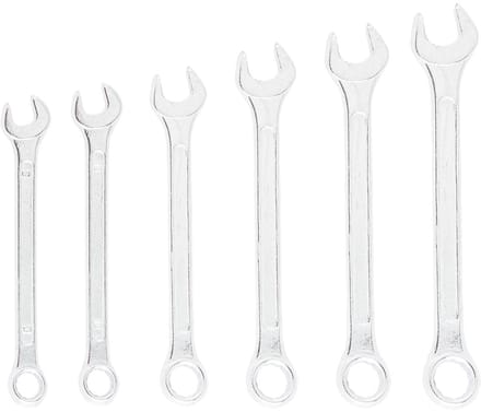 Top Tools - Ringsleutelset - 6 Stuks - 8-17 mm - Chroom-vanadiumstaal