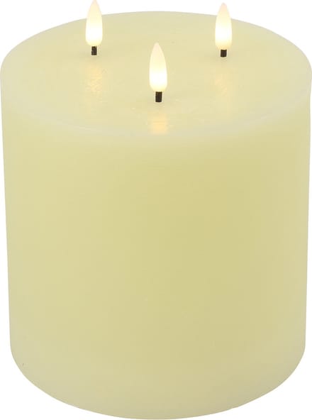 Led Kaars - Stompkaars - dia. 15CM - LED rond Lyon - crème
