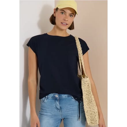 Shirt met gehaakte details