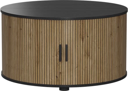 Vicco Salontafel Selva, Eiken/Zwart, 80 x 80 cm met schuifdeur