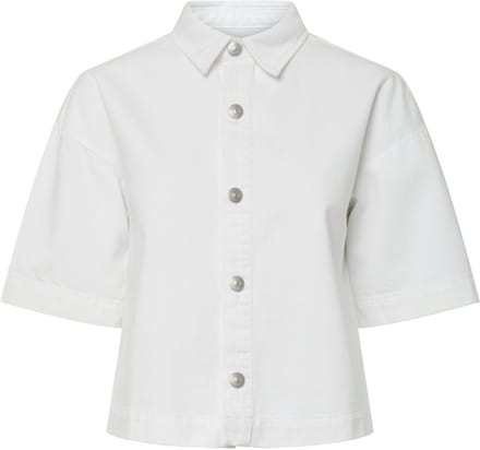 PIECES - PCSKY SS A-SHAPE DENIM TOP NOOS BC - Meisjes - Blouses