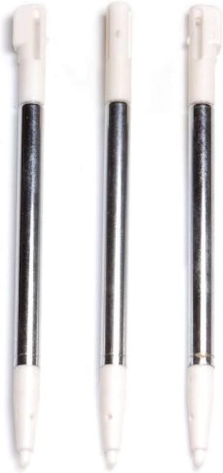 3x Inschuifbare Aluminium Stylus Pen geschikt voor Nintendo DSi Wit