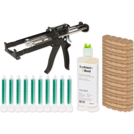 Soin voor nagels set doseerpistool en 10 applicators Kerbl Technovit®-2-Bond