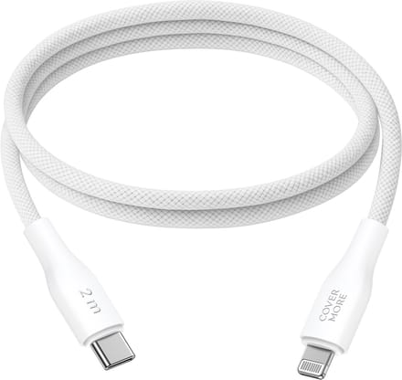 Usb C naar Lightning kabel - Oplaadkabel geschikt voor iPhone 14 13 12 11 x - Snellader - Datakabel - Power delivery - Lang - 2 meter - Stevig - Wit