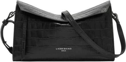 Dames Schoudertas Zwart Croco Crossbody Tas