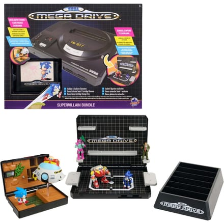 Console Heroes Sega Mega Drive Console & Sonic The Hedgehog Supervillain Bundle Diorama