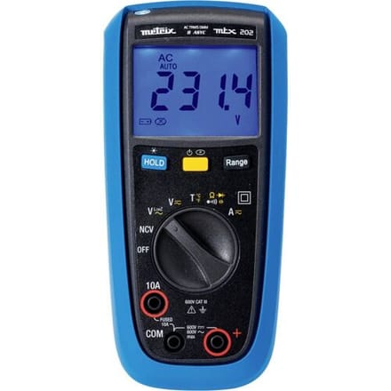 Metrix MTX 202 Multimeter Digitaal Spatdicht (IP54) CAT III 600 V Weergave (counts): 4000