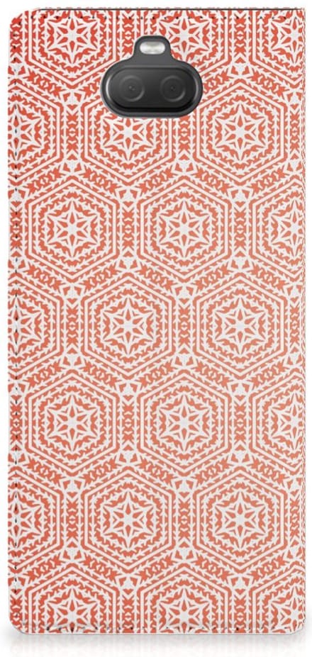 Sony Xperia 10 Plus Hoesje met Magneet Pattern Orange