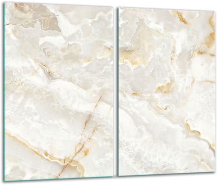 TMK ArtDeko - Snijplank - 2x30x52 - Gekleurd Marmer Motief - Glas