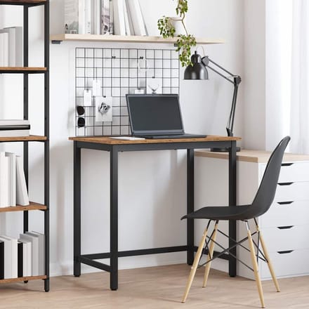 vidaXL - Tafel - Oudhout - 100 - x - 50 - x - 76,5 - cm - Engineered - hout - en - staal