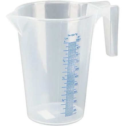 Maatbeker - 1 liter - transparant - kunststof - litermaat
