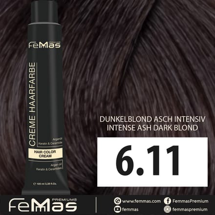 Femmas (6.11) - Haarverf - Intensieve donkere asblonde - 100ml